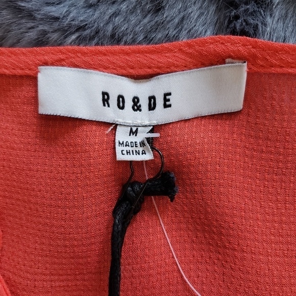 NWT RO & DE coral asymmetric ruffled tank - Picture 6 of 7